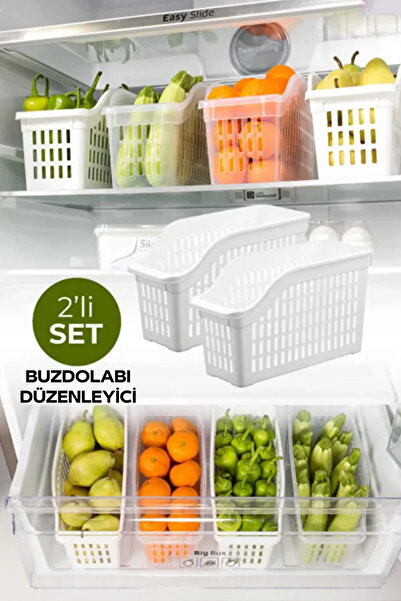 UFİX Multi-Purpose Plastic Closet Organizer Storage Box Refrigerator Organize...