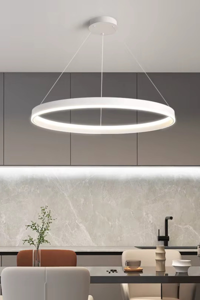 lüx aydınlatma Lzy Avize Store Modern Beyaz Led Avize Yatak Odası - Hol - Salon