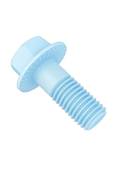 OEM Surub cap hex. si flansa DIN 6921 cu seratii 8.8 M6x16 otel zincat - cutie 500 buc