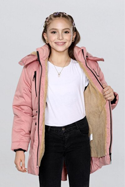 Arafım Butik çift cepli çıkarılabilen şapkalı mont