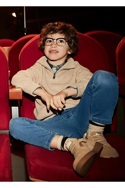 MAYORAL Момчешки панталони с широки крачоли от деним, сини