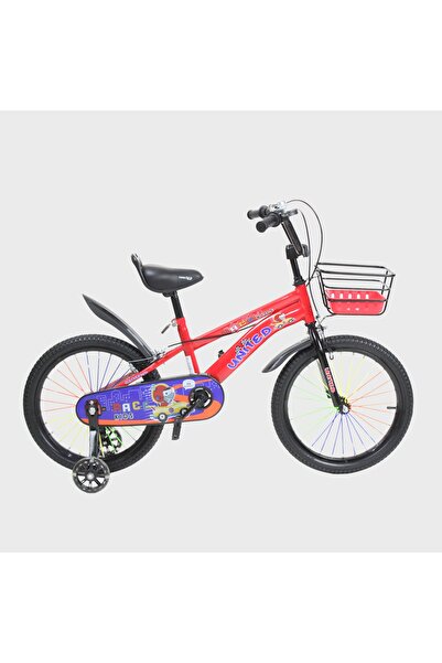 United KQ23-18 Children's Bike with Front Basket and Colorful Wire, Red