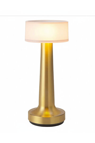 ETRONIK Gold LED Touch Control Desk Lamp and Night Light - Portable, 3 Colors for Bedroom, Restaurant & Bar