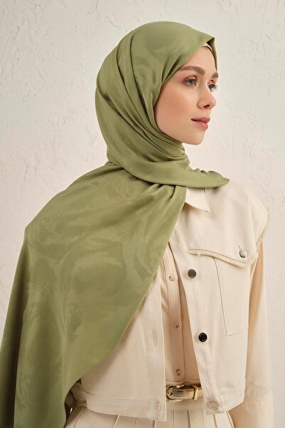 Armine Lyocell Viscon Shawl - Wave Pattern 1 - Pistachio 48