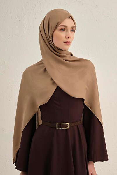 Armine Lyocell Viscon Shawl - Wave Pattern 1 - Brown 11