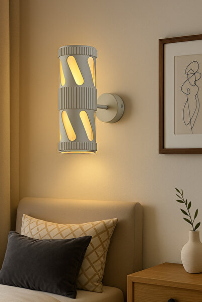 Nerfa Cylindrical Outdoor Wall Lamp Without Bulbs - E27 Base - Bulb Replaceable - 31 x 18 x 11 cm