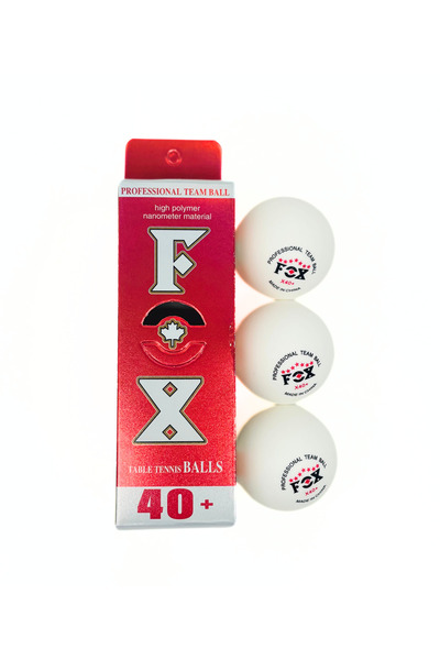 Generic Fox Professional Table Tennis Balls, 40+ High Polymer, White, 3-Pack,
