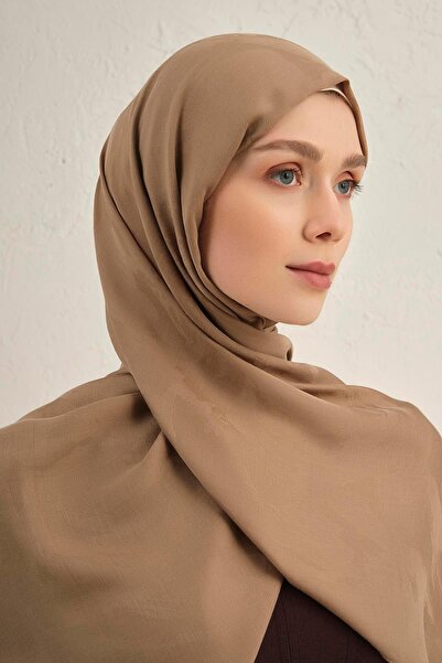 Armine Lyocell Viscon Shawl - Wave Pattern 1 - Brown 11