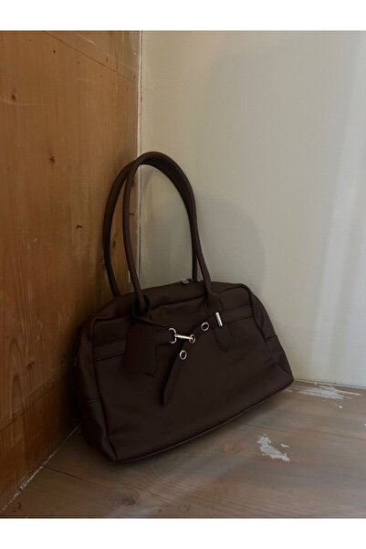 SHINELUC حقيبة كتف ويد نسائية كبيرة بمظهر جلدي بني - للاستخدام اليومي والمكتبي