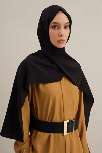 Armine Plain Lyocell Shawl - Dark Navy Blue 03