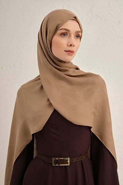 Armine Lyocell Viscon Shawl - Wave Pattern 1 - Brown 11