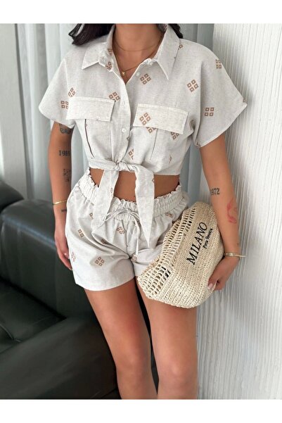 Ruby Shirt shorts linen suit s1052-1056