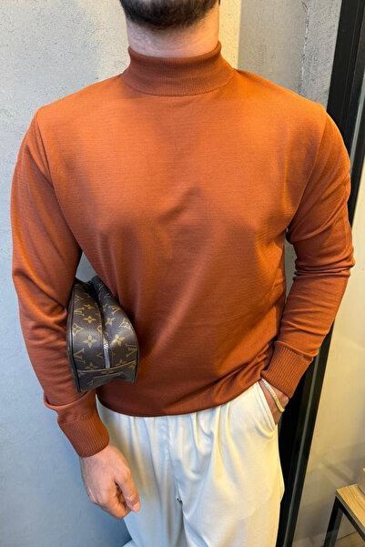 thesunfyre Men's Regular Cut Long Sleeve Half Fisherman Knitwear Sweater