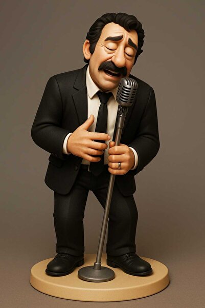 3d layer craft Müslüm Gürses Figür 18 cm Çizgi Film Tasarımlı Hediyelik Obje ...