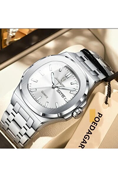 POEDAGAR Men's Wristwatch Day/Date