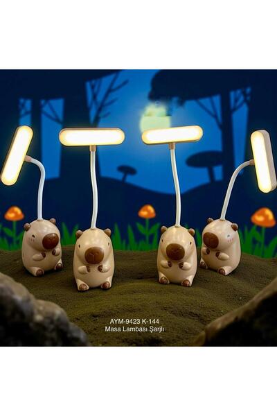 ZETT Küçük İnek Figürlü Şarjlı Gece Lambası Masa Lambader TEKLİ SATILIR