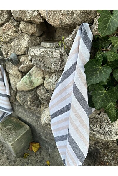 The Byzia Cotton Linen Striped Kitchen Diapers (2 Pcs)