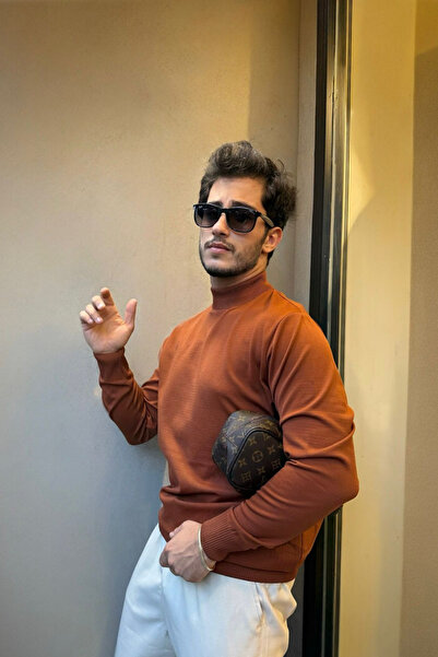 thesunfyre Men's Regular Cut Long Sleeve Half Fisherman Knitwear Sweater