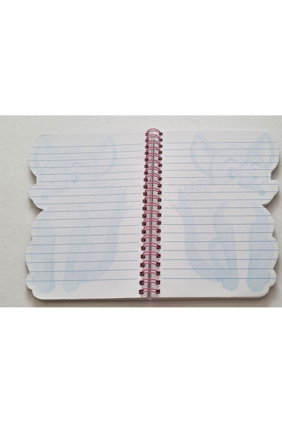 Modellino Spiral Shaped Cut 60 Sheets Embossed Sticker Cover Watermark Pages A5 Lined Notebook