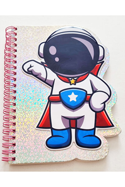 Modellino Спіральний виріз 60 аркушів з рельєфним наклейкою з кришкою, філігранними сторінками, A5, лінійований зошит