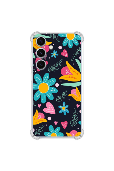 PrintiFy حافظة مضادة للصدمات بتصميم ريترو كولور 1 متوافقة مع هاتف سامسونج جال...