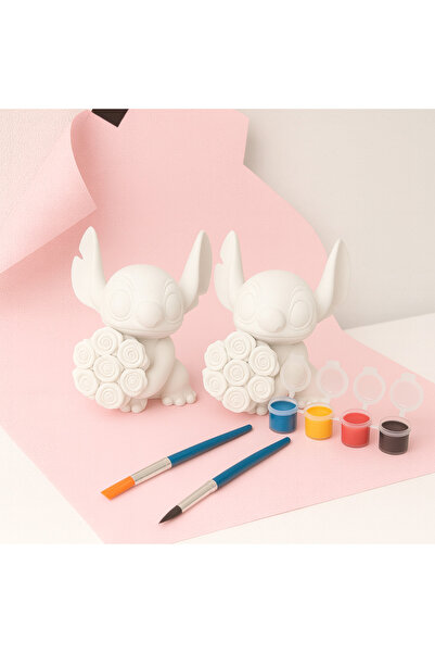 BrickleShop 2’li Stitch Figür Boyama Seti – Eğitici Boyama Seti Çiçekli Model...