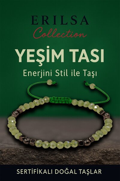 Erilsa سوار من الحجر الطبيعي من نوع تيراهيرتز أوبن يشم معتمد، موديل رفيع - تص...