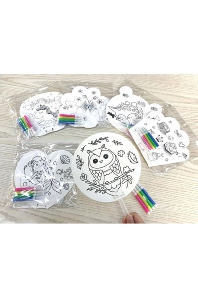 A2Z مجموعة مراوح التلوين للأطفال - مجموعة فنية إبداعية مع تصاميم