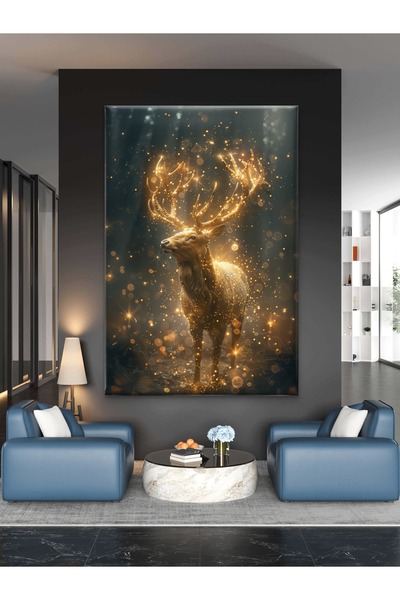 ESLEM ALTIN GEYİK BASKI KANVAS TABLO