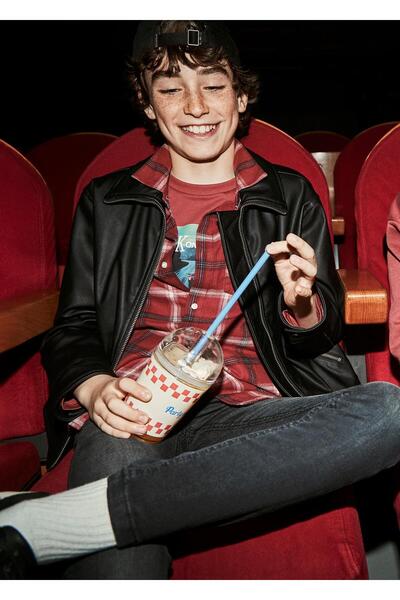 MAYORAL Erkek Çocuk Deri Ceket Siyah