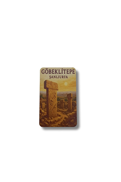 CraftbyBYC Göbeklitepe Temalı Resimli Ahşap Buzdolabı Magneti-Hediyelik Konse...