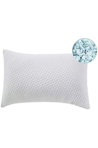 AWF AL WADI FURNITURE Sleep EZ Premium Shredded Memory Foam Pillow with Washable Visco Cover, White, 46W x 72L cm