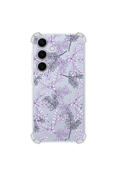 PrintiFy Anti-Shock Case with Floral Lilac Design Compatible with Samsung Gal...