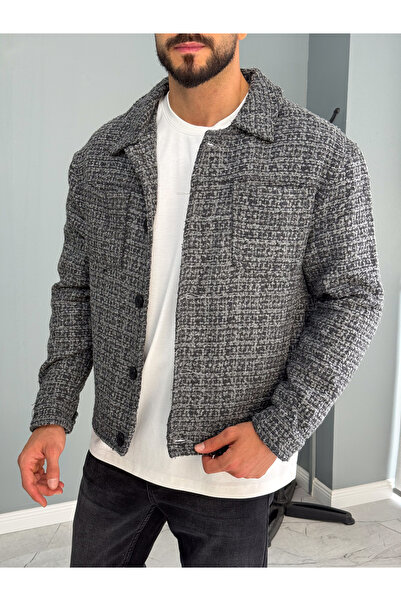 YUWEAR Füme Retro Kaşmir Ceket