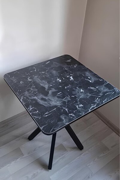 HOLLKA MUTFAK CAFE BALKON BAHÇE RESTORAN YEMEK MASASI 70X70 METAL AYAK 1.KALİTE