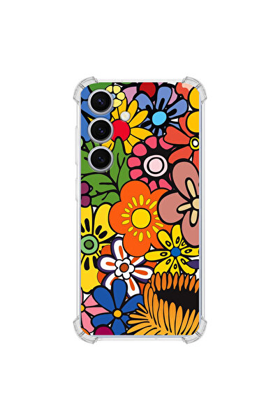 PrintiFy حافظة مضادة للصدمات بتصميم ريترو كولور 2 متوافقة مع هاتف سامسونج جال...