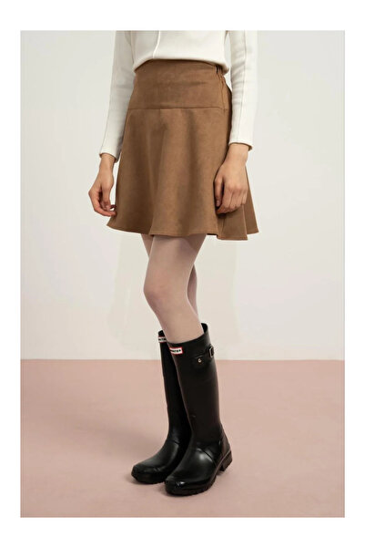 QUEEN KİDS تنورة كوين كيدز للفتيات 7845 من فرو المنك