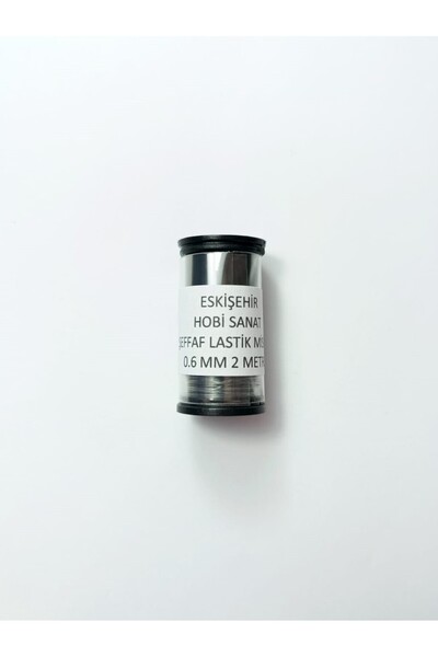 Eskişehir hobi sanat خيط مطاطي شفاف بسمك 0.6 مم وطول 2 متر لصنع المجوهرات والمسابح