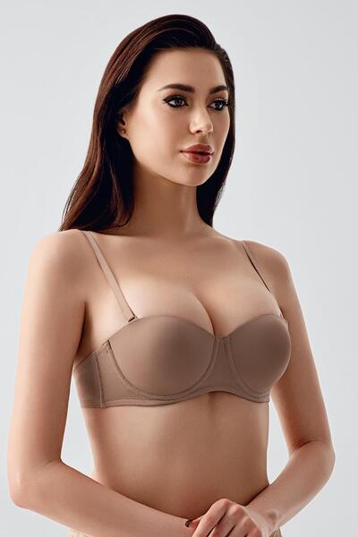 C&City Push-Up Padded Strapless Bra C17055 Capucino