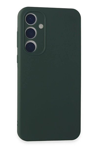 NewFace حافظة سامسونج جالاكسي A15 4G من السيليكون الأول - (113621) أخضر داكن