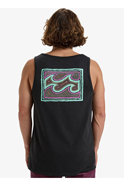 BİLLABONG Crayon Wave Tk Eby Black Crew Neck Regular Fit Plain Men's T-Shirt