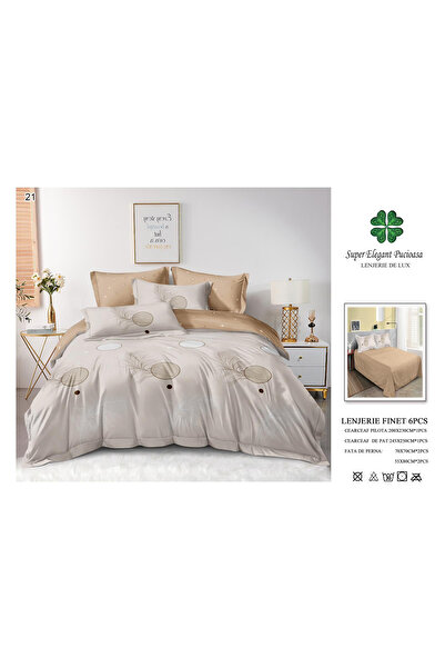 FIONNA.RO Finet Bed Linen 6 Pieces - Circles and Feathers