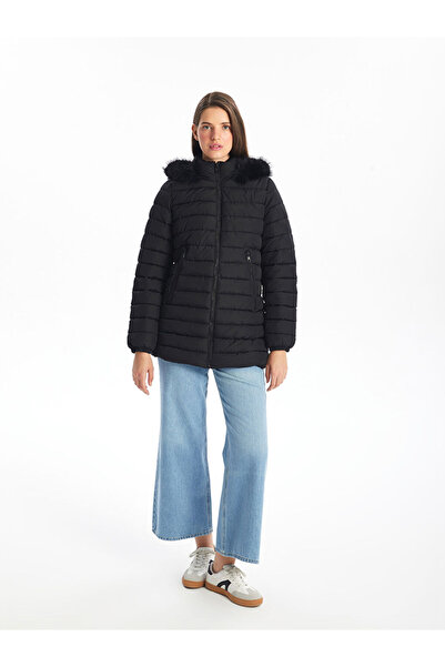 LC Waikiki Palton puf de damă cu glugă