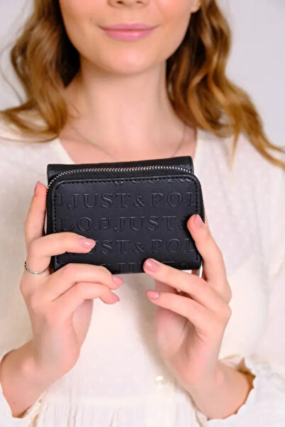 Just Polo Women's Stylish Wallet Shopper with 6 Card Slots, Zipper and Snap Closure