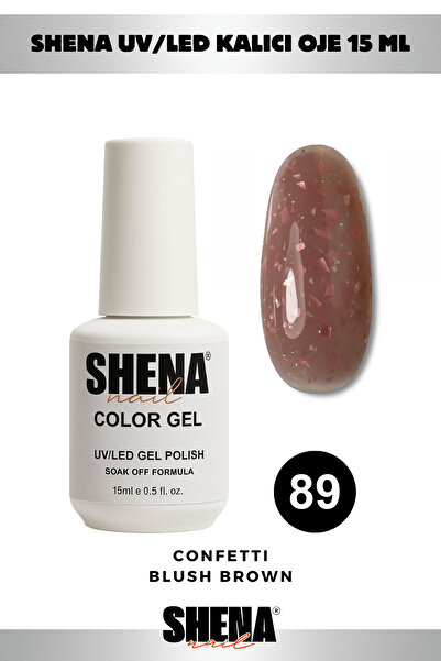 Shena Kalıcı Oje 15 Ml - 89 Konfeti Kahve - UV/LED Gel Polish ❤ From Dubai