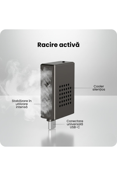 AresShield External SSD NVMe M.2 2230 Air rack, USB 3.2 Gen2 10Gbps, active cooling, up to 2TB (without SSD)