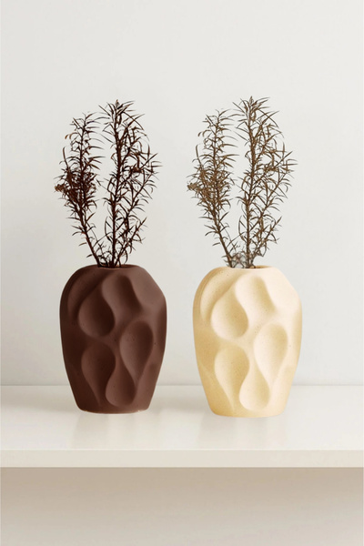 rufhomedesign 2 Li İskandinav Tarzı 15 Cm Bohem Stone Vazo Pinterest Pampas V...