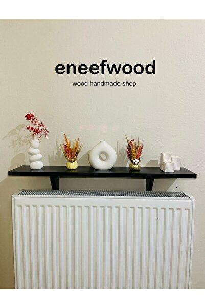 eneefwood petek üstü raf 120x15 mat siyah dresuar