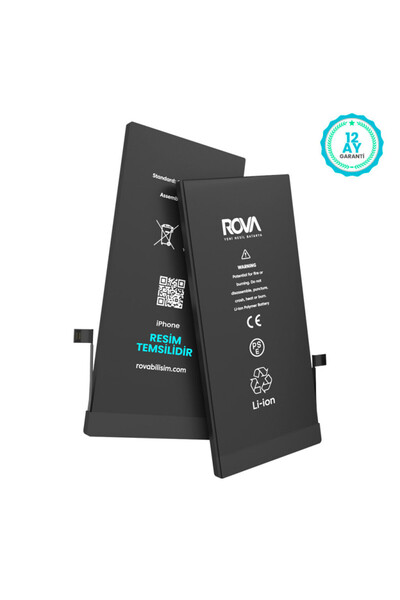 ROVA iPhone 15 Yüksek Kapasiteli Batarya Pil 3520 mAh