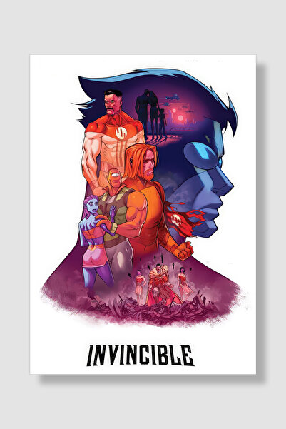 postick Invincible Dizi Posteri Yüksek Kaliteli Kalın Parlak Kuşe Kağıdı